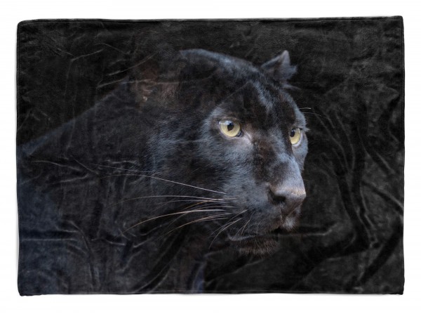Handtuch Strandhandtuch Saunatuch Kuscheldecke mit Tiermotiv Panther Puma