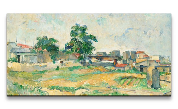 Remaster 120x60cm Paul Cézanne weltberühmtes Wandbild Landscape near Paris Landschaft