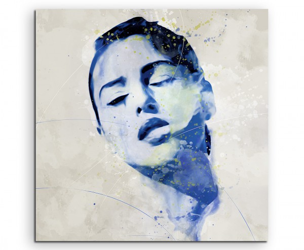 Monica Bellucci IV Aqua 60x60cm Wandbild Aquarell Art