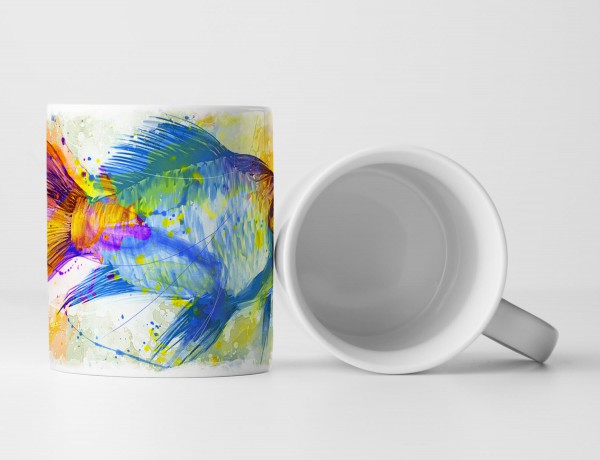 Fisch Tasse als Geschenk, Design Sinus Art