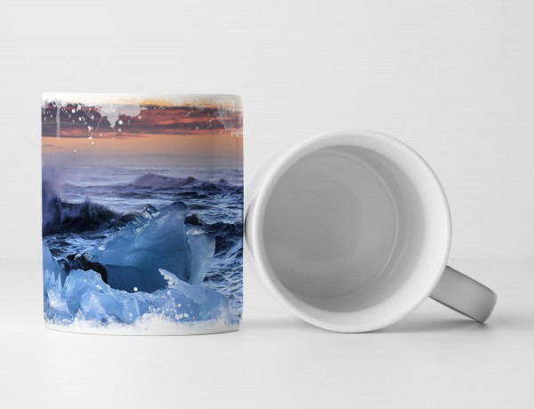 Tasse Geschenk Eislagune in Island mit Eisschollen