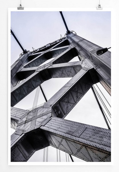 60x90cm Poster Architektur Fotografie  Oakland Bay Bridge in San Francisco 