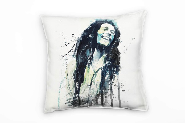 Bob Marley I Deko Kissen Bezug 40x40cm für Couch Sofa Lounge Zierkissen