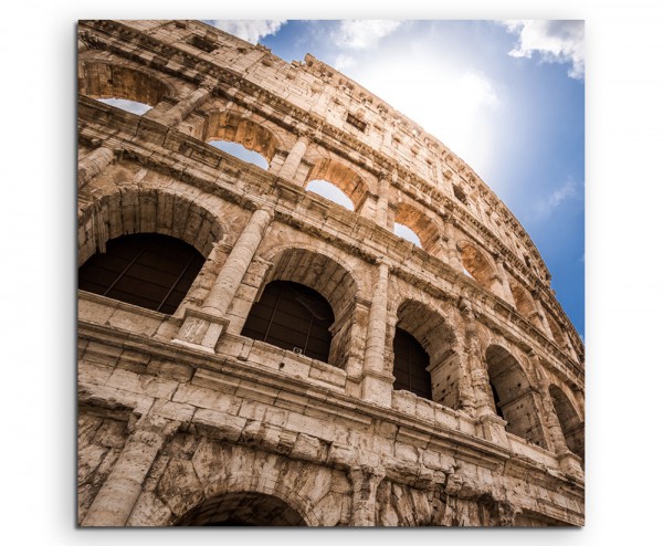 Architektur Fotografie – Kolosseum in Rom auf Leinwand