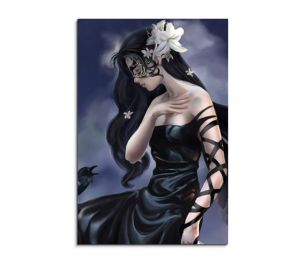 Raven Girl Art 90x60cm