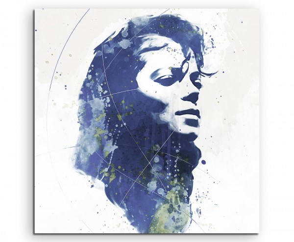 Michael Jackson VII Aqua 60x60cm Wandbild Aquarell Art