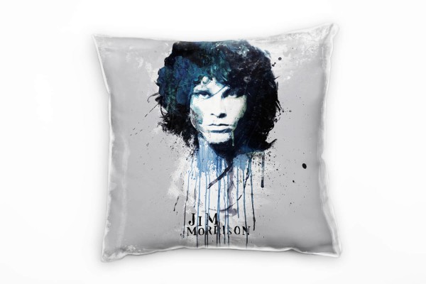 Jim Morrison Deko Kissen Bezug 40x40cm für Couch Sofa Lounge Zierkissen