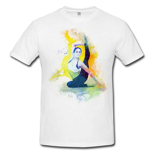 Yoga III Herren und Damen T-Shirt Sport Motiv aus Paul Sinus Aquarell