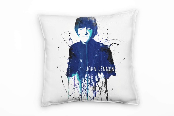 John Lennon II Deko Kissen Bezug 40x40cm für Couch Sofa Lounge Zierkissen