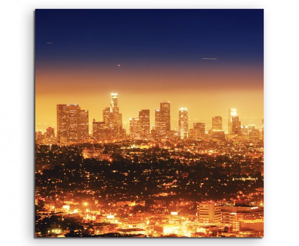 Urbane Fotografie – Los Angeles bei Nacht, Kalifornien, USA auf Leinwand