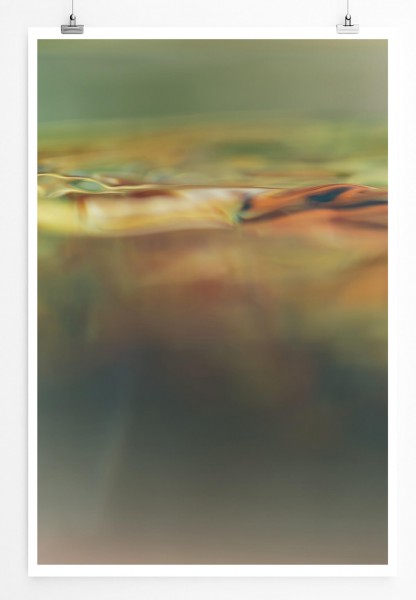 60x90cm Poster Künstlerische Fotografie  Abstrakte Wasseroberfläche erdfarben