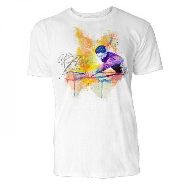 Snookerspieler Sinus Art ® T-Shirt Crewneck Tee with Frontartwork