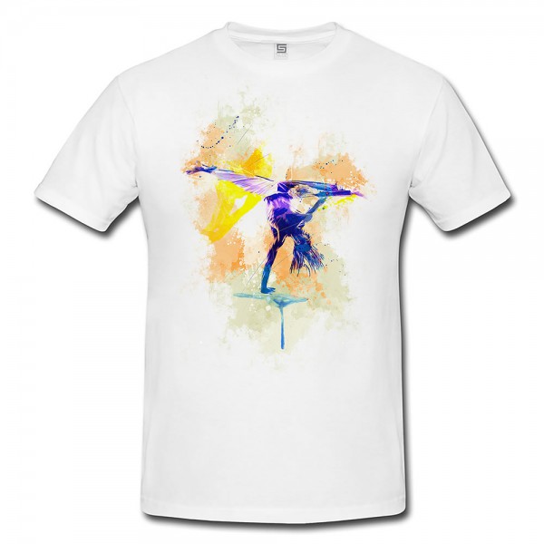 Capoeira Herren und Damen T-Shirt Sport Motiv aus Paul Sinus Aquarell