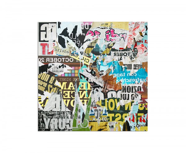 80x80cm Graffiti Kunst bunt Papier Schriftzüge