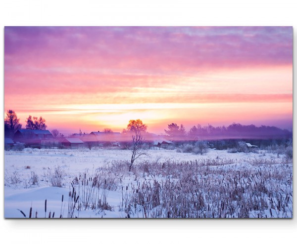Winterlandschaft Sonnenaufgang - Leinwandbild