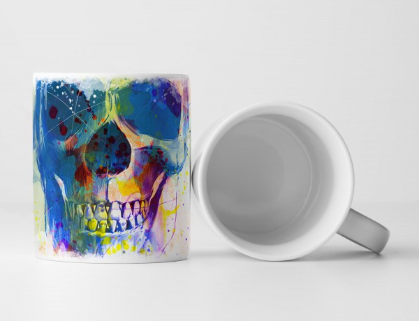 Totenkopf Tasse als Geschenk, Design Sinus Art