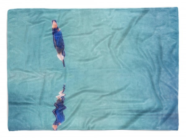 Handtuch Strandhandtuch Saunatuch Kuscheldecke mit Tiermotiv Eisvogel Kingfishe