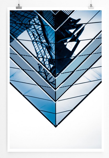 Architekturfotografie  Modernes Glasgebäude 60x90cm Poster