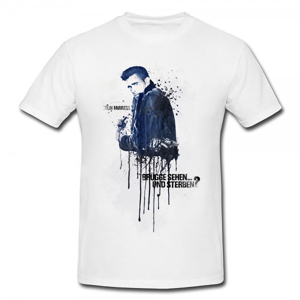 Colin Farrell Premium Herren und Damen T-Shirt Motiv aus Paul Sinus Aquarell