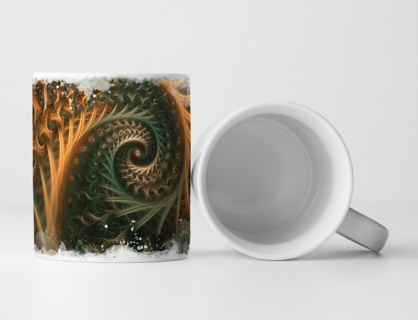 Tasse Geschenk Digitale Grafik – Organische Spiralen