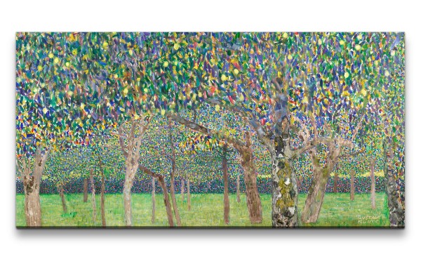 Remaster 120x60cm Gustav Klimt's Pear Tree Bäume Garten Zeitlos Weltbekannt Farbenfroh