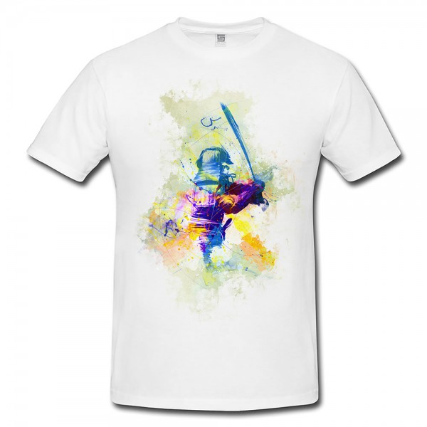 Samurai Herren T- Shirt , Stylisch aus Paul Sinus Aquarell Color