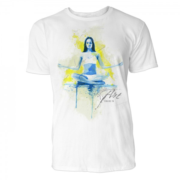Yoga Lotussitz Sinus Art ® T-Shirt Crewneck Tee with Frontartwork