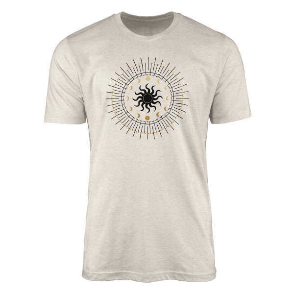 Herren Shirt 100% gekämmte Bio-Baumwolle T-Shirt Astrologie Sonne Mond Motiv Nachhaltig Ökomode aus