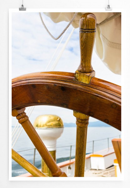 Künstlerische Fotografie  Steuerrad eines Schiffs 60x90cm Poster