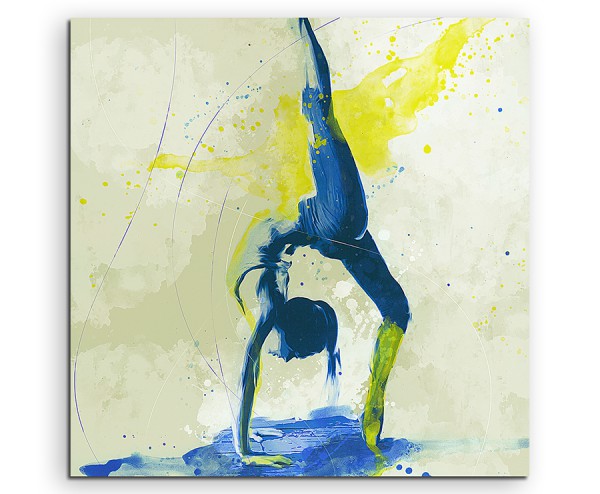 Yoga I 60x60cm SPORTBILDER Paul Sinus Art Splash Art Wandbild Aquarell Art