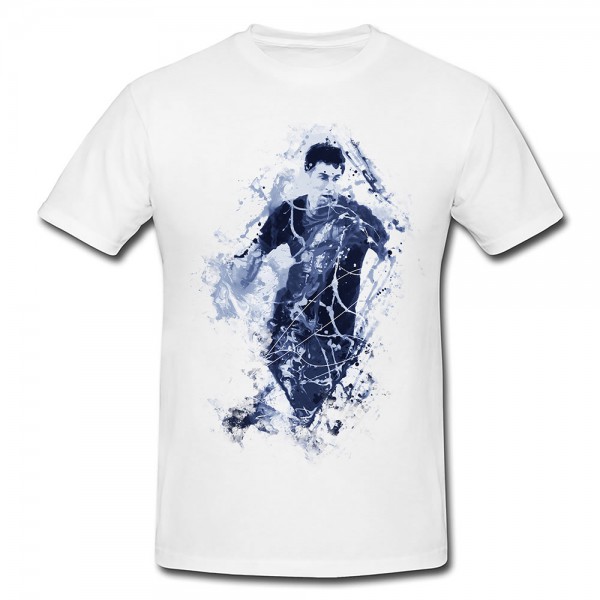Lionel Messi Art Premium Herren und Damen T-Shirt Motiv aus Paul Sinus Aquarell
