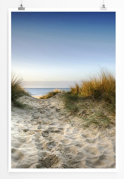 90x60cm Poster Sanddünen am Meer Poole Dorset UK
