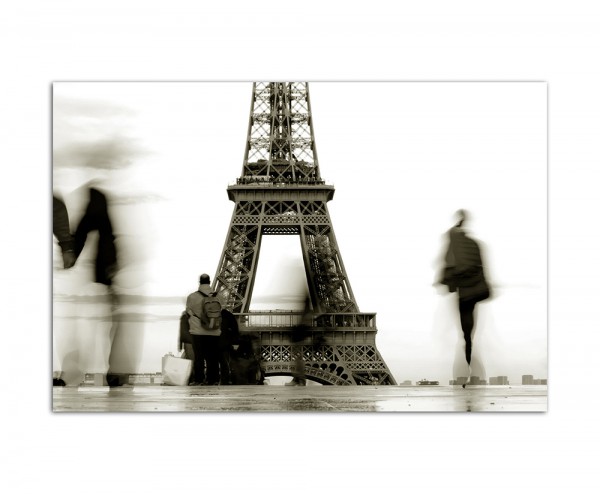 120x60cm Silhouette Mensch Eiffelturm