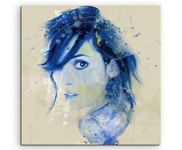 Winona Ryder I Aqua 60x60cm Wandbild Aquarell Art
