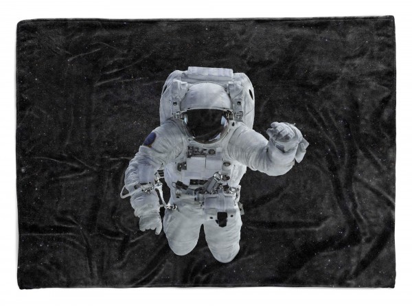Handtuch Strandhandtuch Saunatuch Kuscheldecke mit Fotomotiv Astronaut Weltall
