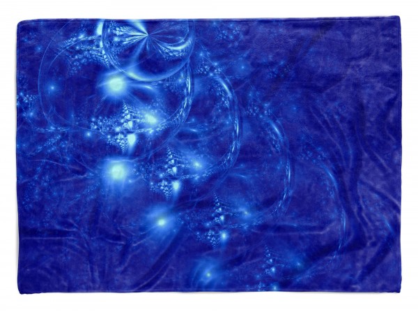 Handtuch Strandhandtuch Saunatuch Kuscheldecke mit Fotomotiv Abstrakt Blau Spirituell