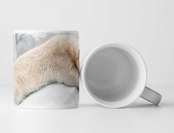 Tasse Geschenk Tierfotografie – Süßer schlafender Polarbär 