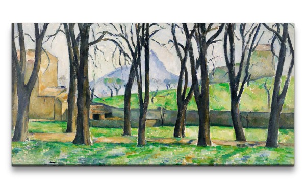 Remaster 120x60cm Paul Cézanne weltberühmtes Wandbild Chestnut Trees Bäume Natur