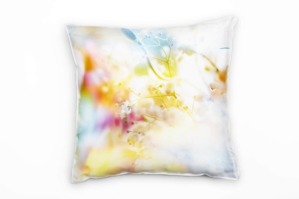 Blumen, bunt, farbenprächtig, Unschärfe Deko Kissen 40x40cm für Couch Sofa Lounge Zierkissen