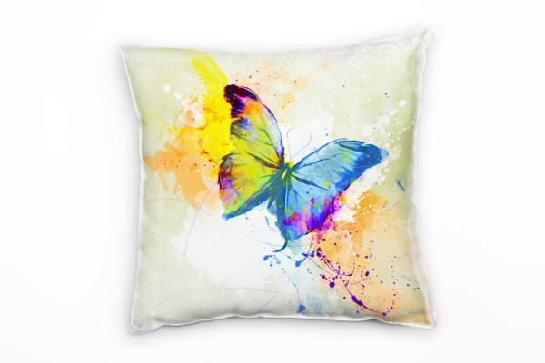 Schmetterling Deko Kissen Bezug 40x40cm für Couch Sofa Lounge Zierkissen