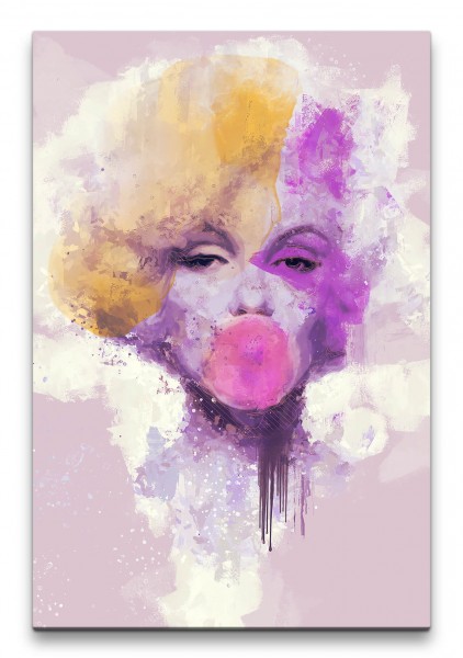 Marilyn Monroe Porträt Abstrakt Kunst Filmlegende Kult Farbenfroh 60x90cm Leinwandbild