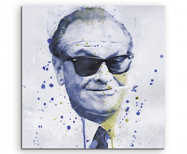Jack Nicholson Splash 60x60cm Kunstbild als Aquarell auf Leinwand