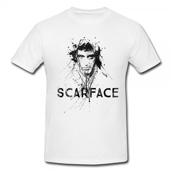 Scarface Premium Herren und Damen T-Shirt Motiv aus Paul Sinus Aquarell