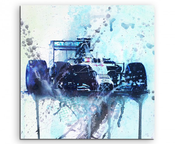 Lewis Hamilton 60x60cm Aquarell Art Leinwandbild