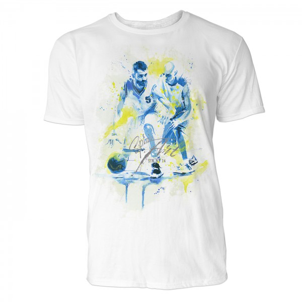 Basketballer beim Crossover Sinus Art ® T-Shirt Crewneck Tee with Frontartwork