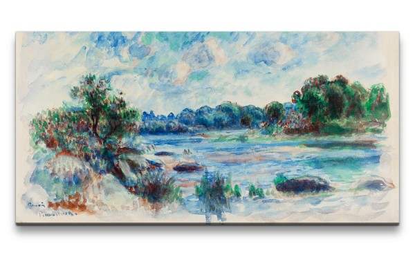 Remaster 120x60cm Pierre-Auguste Renoir weltberühmtes Wandbild Impressionismus Landscape at Pont–Ave
