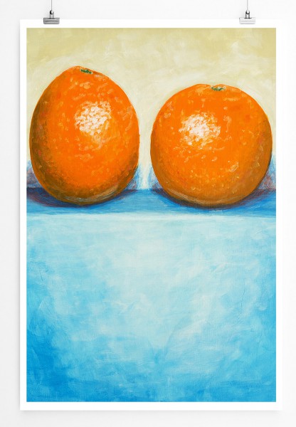60x90cm Stillleben zweier Orangen