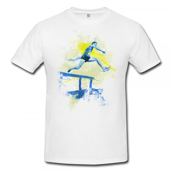 Hindernislauf Premium Herren und Damen T-Shirt Motiv aus Paul Sinus Aquarell