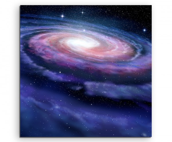 Illustration – Spiralförmige Galaxie auf Leinwand