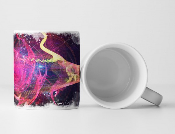 Tasse Geschenk Abstrakte Farbeffekte Magenta